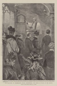 The Reopening of Shernbourne Church, Sandringham, the Prince of Wales at the Service by William T. Maud
